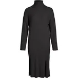 Vila Clothes Černé svetrové šaty s rolákem