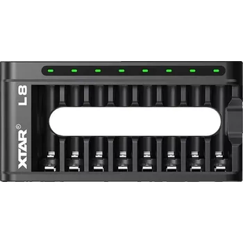 Nabíječka XTAR L8 AA, AAA 1,5V Li-Ion a 1,2V Ni-MH, 8 kanálů, USB-C