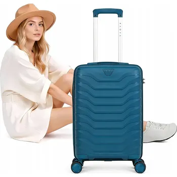 Cestovní kufr KADVA Sancho 38 l PŘÍRUČNÍ KABINOVÝ KUFR NA KOLEČKÁCH TVRDÝ 4 KOLEČKA