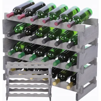 Stojan na víno Stojan na lahve modulový regál na víno 4x6 lahví POLSKÝ EKO BEZ NÁŘADÍ