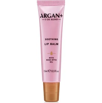 Péče o rty Argan+ Zklidňující balzám na rty s růžovým olejem 15 ml