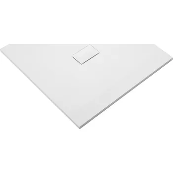 Sprchová vanička CERANO - Sprchová vanička čtvercová FlexiCut - SMC/minerální kompozit - upravitelná - bílá matná - 100x100x3 cm