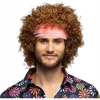 Karnevalová paruka Boland paruka polodlouhé hnědé vlasy