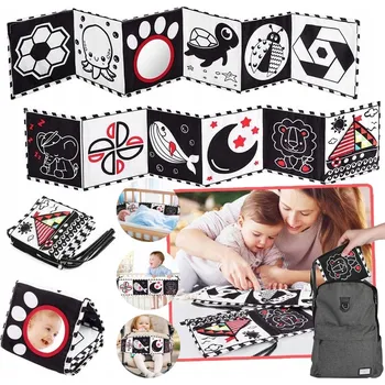 Senzorická knížka černá látková se zvukem pro miminka