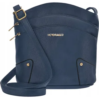 Kabelka VICTORIA&CO kabelka, modrá kabelka přes rameno z eko kůže