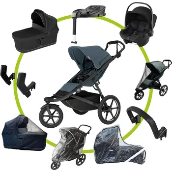 Přeprava dětí Akční set MAX Thule Urban Glide 3 Dark Slate s magnetickou sponou + Britax Römer Baby-Safe Core + univerzální příslušenství
