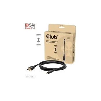 Počítač Club3D Kabel USB-C na DisplayPort 2.1 DP54 Bi-Directional, 8K120Hz, 4K480Hz, 2m