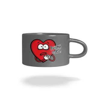 Bastard Bolí mě srdce hrnek makronka Grey Macaron