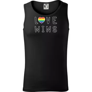 Pánské termoprádlo Love wins nápis - Tílko pánské Core - M ( Černá )