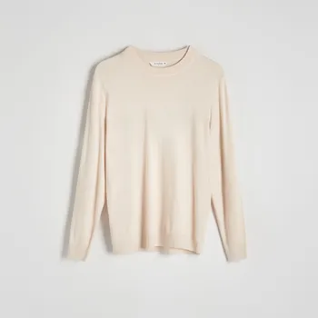 Pánský svetr Reserved - Svetr s vysokým podílem viskózy - pastelově růžová - 5000L-03X - 5000L-03X-XXL