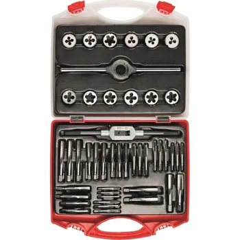 Závitořezný nástroj NÁSTROJE CZ kazeta M1-QS HSS M3-M12x1,5 závitníky sadové; závitové čelisti; vratidla - CZZ360-121