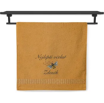 Ručník Ručník se jménem NA PŘÁNÍ 450g Nejlepší včelař hořčicový