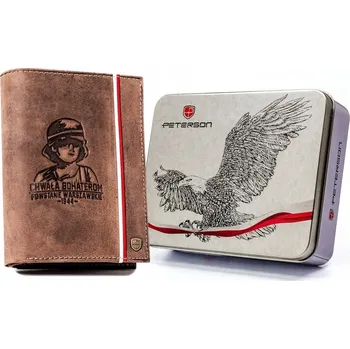 Peněženka Peterson Pánská kožená peněženka Ashhampton hnědá One size