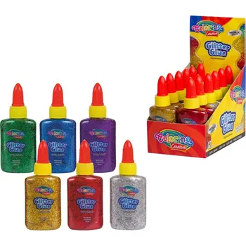 Modelovací hmota Patio Colorino lepidlo brokát 36ml jemné/12/ ,balení 12 ks 543313