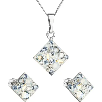 Souprava šperků EVOLUTION GROUP CZ Sada šperků s krystaly Swarovski náušnice a přívěsek - 39126.3
