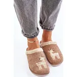 Dámské Pantofle S Sobem A Kožíškem Inblu CT000034 Béžové