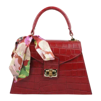 Kabelka NovaKabelka.cz Kožená italská crossbody kabelka Flavia Cocco Rossa