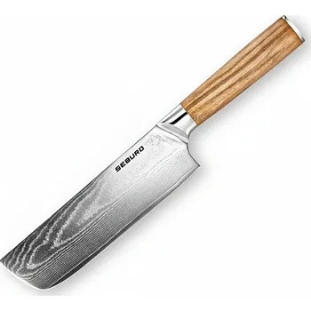 Kuchyňský nůž Nakiri nůž Seburo HOKORI Damascus, 17 cm