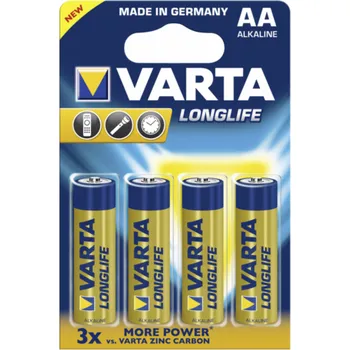 100x4 Varta Longlife Extra Mignon AA LR 6 PU master box