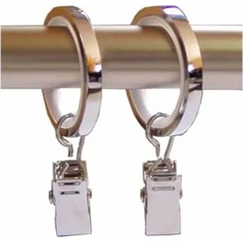 Garnýž URBÁNEK Garnýže GE - kroužek se žabkou pro tyč pr.16 mm plochý - Stříbrná