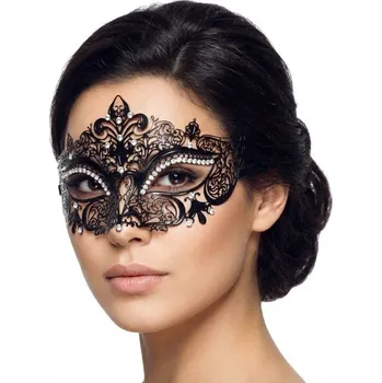 Karnevalová maska Kovová maska škraboška zdobená