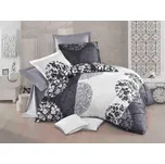 Prodloužené povlečení krep 140x220, 70x90cm Šeron grey zipový uzávěr