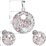 EVOLUTION GROUP CZ Sada náušnic a přívěšku s kamínky Crystals from Swarovski® Magic Rose - 39148.3 Magic Rose