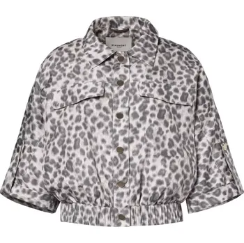 Dámská bunda BEAUMONT dámská bunda béžová s leopardím vzorem krátký rukáv