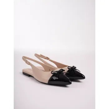 Dámské baleríny CAPRICE dámské baleríny bez paty béžovočerné