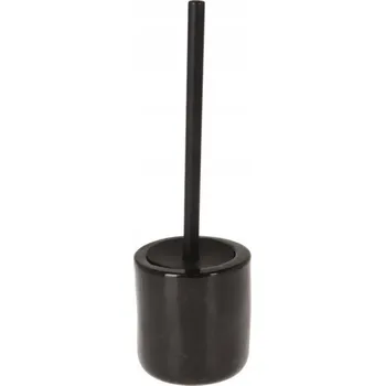 WC štětka WC ŠTĚTKA KERAMICKÁ ČERNÁ UZAVŘENÁ S OCELOVOU RUKOJETÍ 11,5X38 CM
