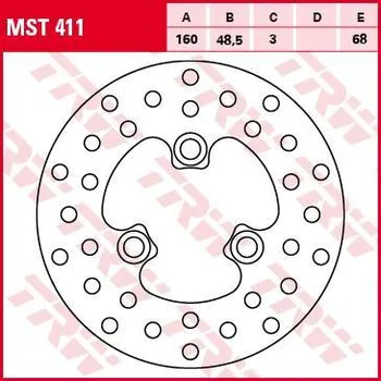 Brzdový kotouč TRW MST411 brzdový kotouč