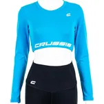 Crussis - Dámský Crop Top dlouhý rukáv TYRKYS, vel. XS