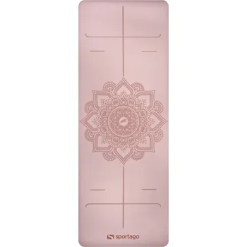 podložka na cvičení Gumová jóga podložka Sportago Amita 185x68x0,45 cm - růžová