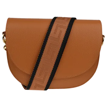 Kabelka NovaKabelka.cz Kožená italská crossbody kabelka Ramona Camel s přídavným popruhem II