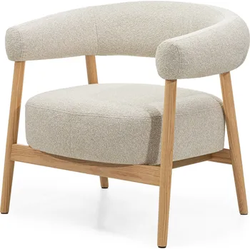 Křeslo Designové křeslo Montepulciano z masivu světle béžové