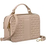 Peterson Béžová hranatá prošívaná kabelka