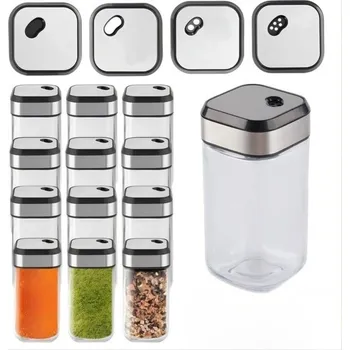 Kořenka 5Five Inox hranatá skleněná kořenka s multifunkčním víčkem