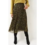 Blancheporte Plisovaná midi sukně s leopardím potiskem černá