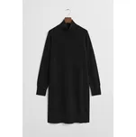 ŠATY GANT SUPERFINE LAMBSWOOL KNIT DRESS BLACK