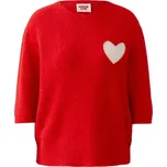 OUI Svetr červená / barva bílé vlny