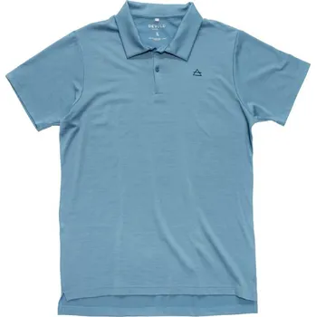 Pánské merino tričko s límečkem DEVOLD Premium Polo Man, Skyblue - XL