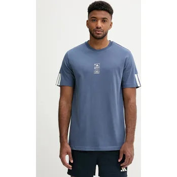 Tričko adidas Stadium Ticket Loose Graphic T-Shirt JM6472 modrá 55X, vel. L