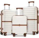 Konofactory Bílá sada 3 prémiových cestovních kufrů Harder - vel