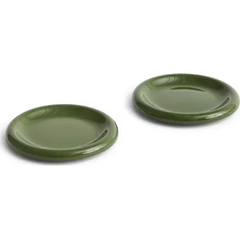 Talíř HAY Talíř Barro Plate Green Ø 18 cm – set 2 ks