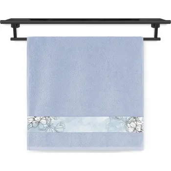 Ručník Froté ručník 50x100 NORA TISK 450g Něžné kvítí světle modrý