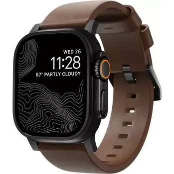 Řemínek na hodinky Nomad Modern Band řemínek pro Apple Watch 46mm/49mm hnědá/černá (NM01197485)