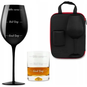 Sklenice Skleničky na whisky, skleničky na bílé víno, skleničky červené víno Froster regular bezbarvá, černá 750ml 2 ks