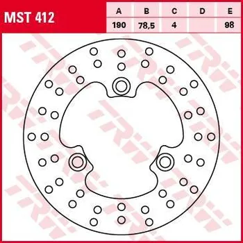 Brzdový kotouč TRW MST412 brzdový kotouč