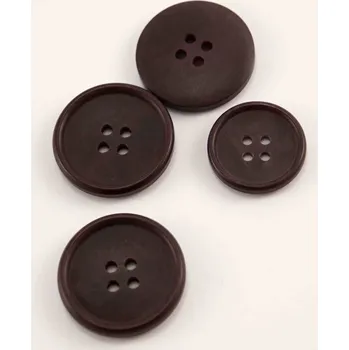 Knoflík Dírkový knoflík - matný - vínový melír - průměr 2 cm