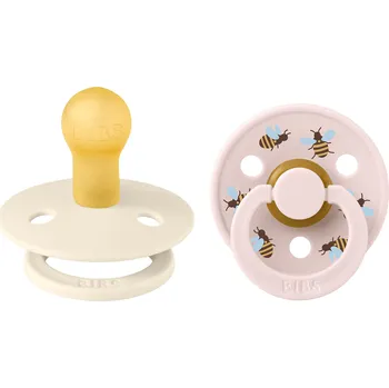 BIBS Colour Bumblebee - dudlík z přírodního kaučuku 2ks velikost 1 - Ivory mix